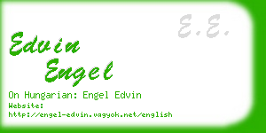 edvin engel business card